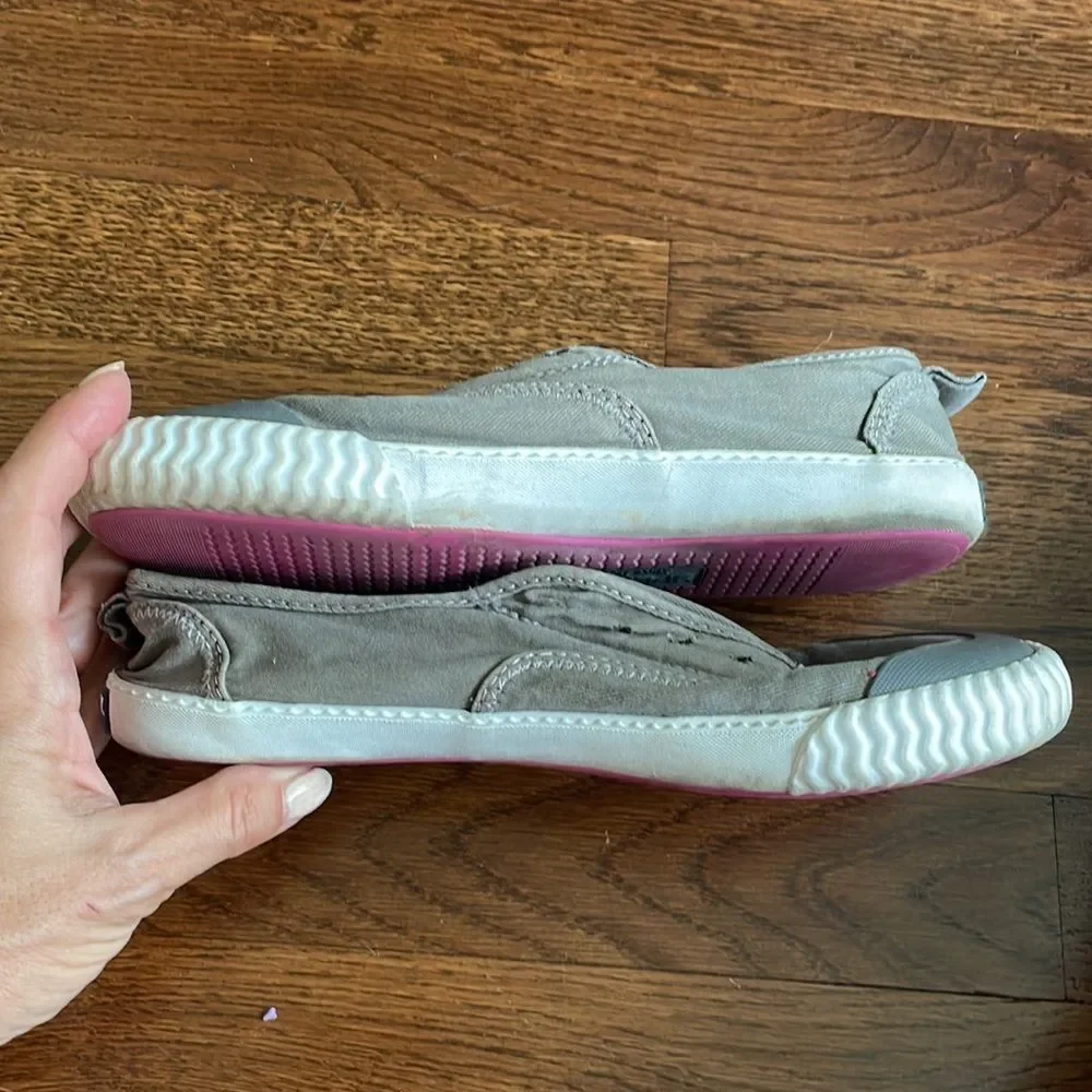 Sperry‎ gray slip on no lace up sneakers
